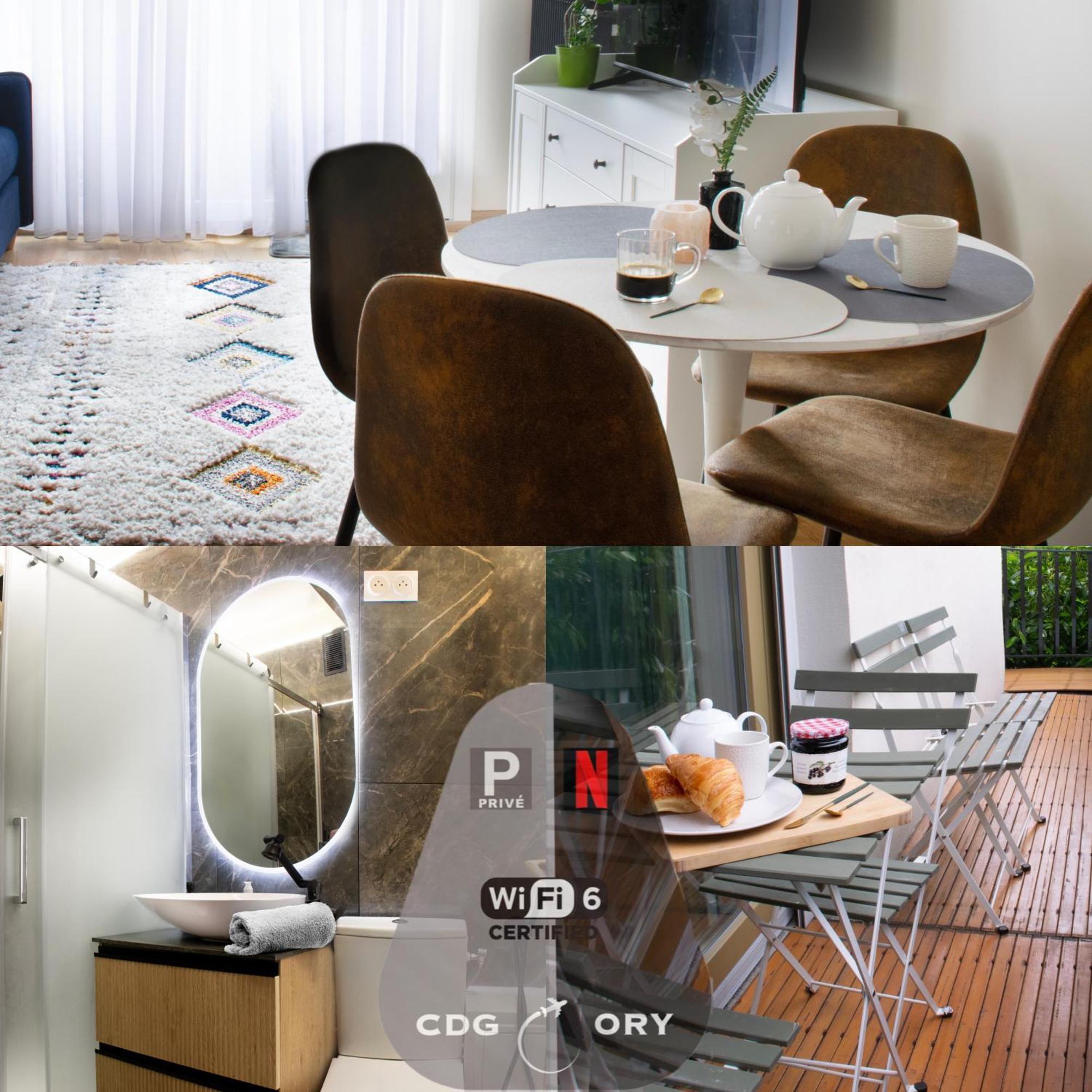 Elegance W Mobile Wi-fi 7' To Rer B Paris Direct Line Airports Cdg And Ory Apartment *